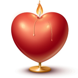 Подарок ВК Сердце-свеча