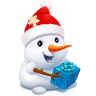 VK Gift Снеговик с подарком