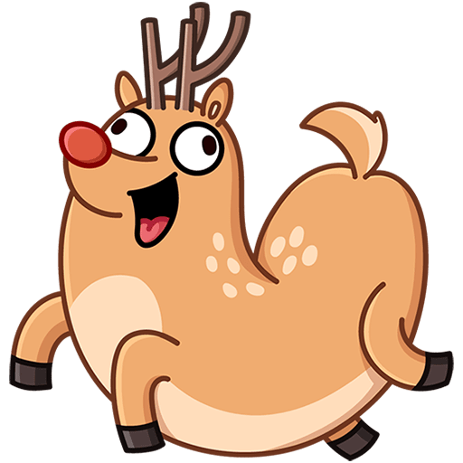 VK Barney the Reindeer stickers