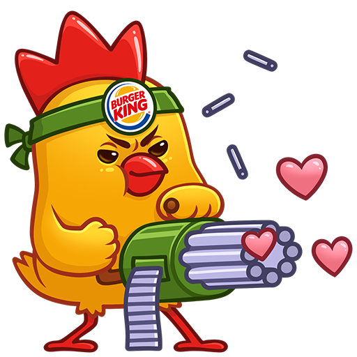 VK Sticker Burger King Chickens #1