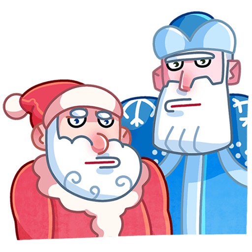 VK Sticker Father Frost and Santa #19
