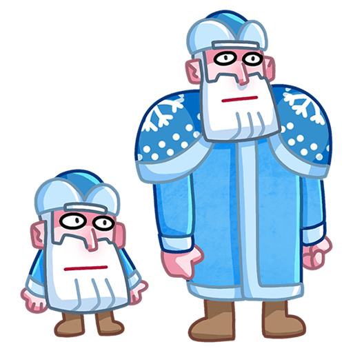 VK Sticker Father Frost and Santa #21