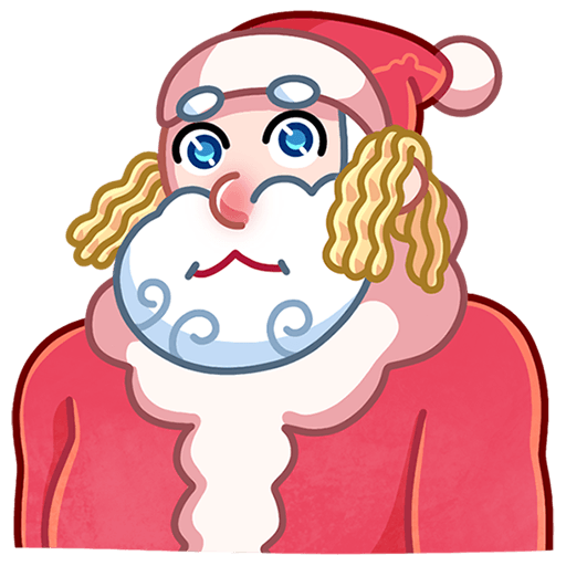 VK Sticker Father Frost and Santa #25