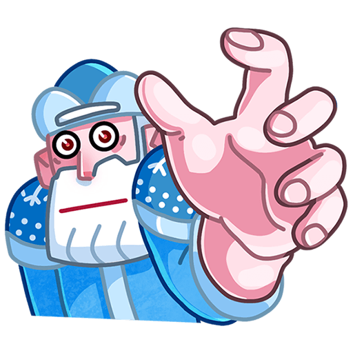 VK Sticker Father Frost and Santa #26