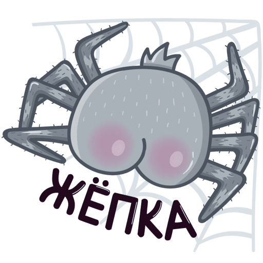 VK Sticker Fuzzy the Spider #49