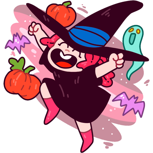 VK Sticker Ginger Witch #1