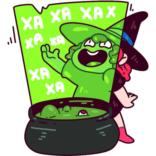 VK Sticker Ginger Witch #5