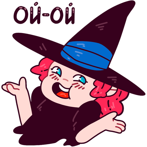 VK Sticker Ginger Witch #6