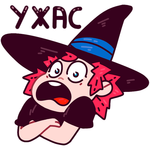 VK Sticker Ginger Witch #21