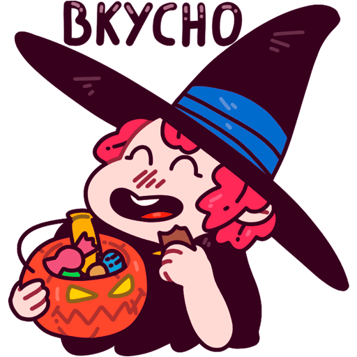 VK Sticker Ginger Witch #23