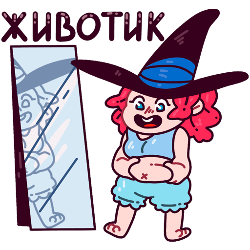 VK Sticker Ginger Witch #24
