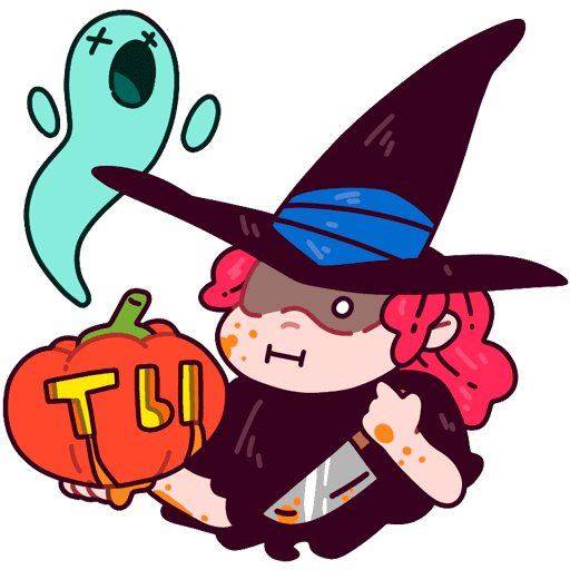 VK Sticker Ginger Witch #32