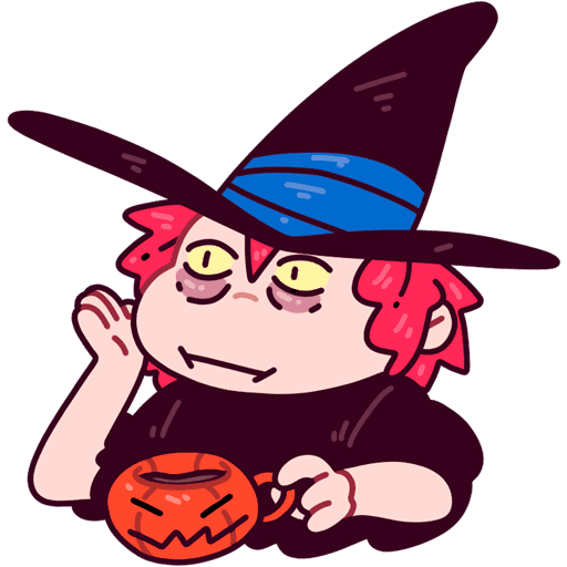 VK Sticker Ginger Witch #38