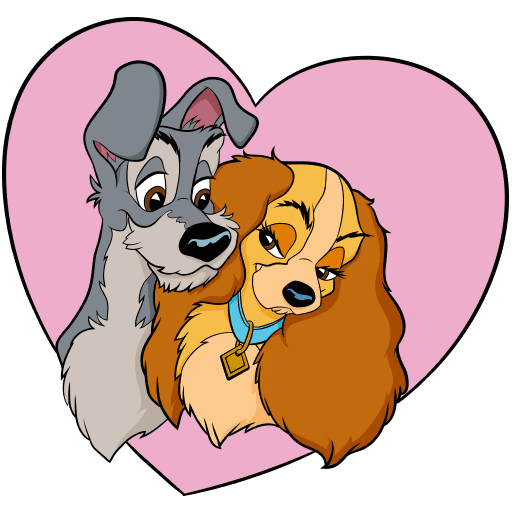 VK Sticker Lady and the Tramp #13