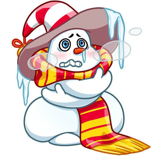 VK Sticker Little Snowman #24