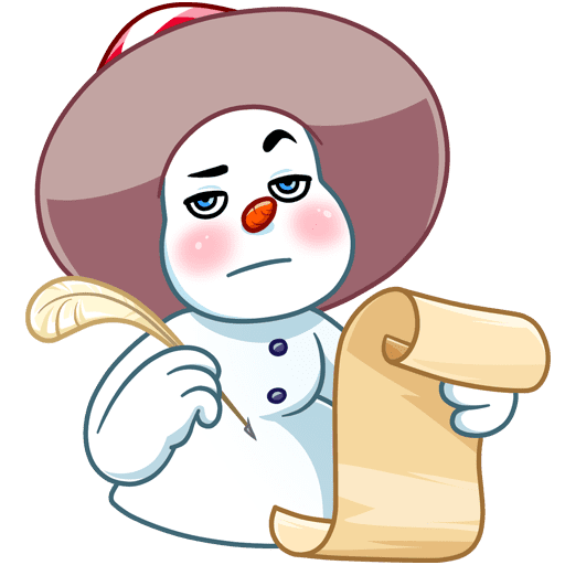 VK Sticker Little Snowman #46