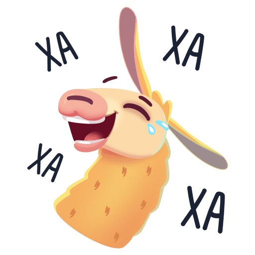VK Sticker Llama Lemon #27