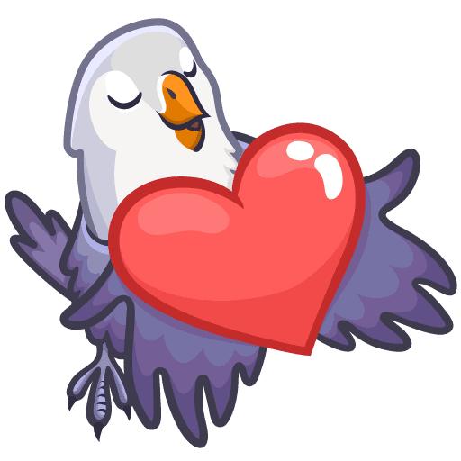 VK Sticker Lovebirds #2