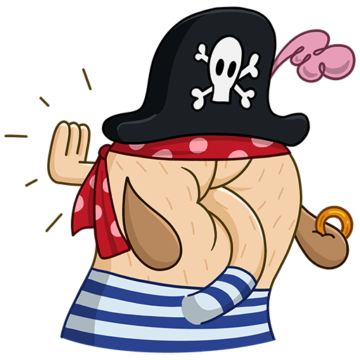 Стикер ВК Пират Дигги #21
