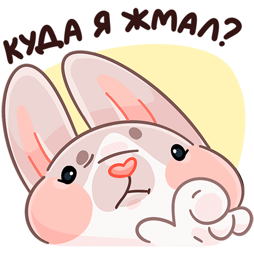 VK Sticker Winter Rabbit Hugs #19