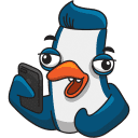 Стикер ВК Пингвин Изи #25