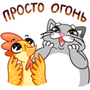 Flapjack and Chick VK sticker #18