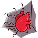Стикер ВК Сердце и Мозг #19