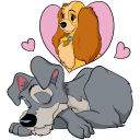 Lady and the Tramp VK sticker #2