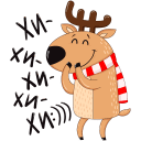 New Year Deer VK sticker #2