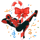 New Year with Deadpool VK sticker #1