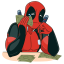 New Year with Deadpool VK sticker #7