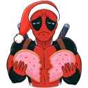 New Year with Deadpool VK sticker #27