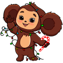 New Year's Cheburashka VK sticker #4