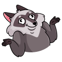 Pilfy the Raccoon VK sticker #3