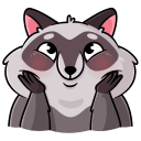 Pilfy the Raccoon VK sticker #5
