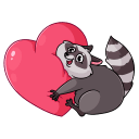 Pilfy the Raccoon VK sticker #8