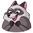 Pilfy the Raccoon VK sticker #11