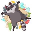 Pilfy the Raccoon VK sticker #18