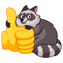 Pilfy the Raccoon VK sticker #34