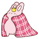 Стикер ВК Кролик Супчик розовый #20