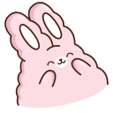 Стикер ВК Кролик Супчик розовый #30