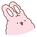 Стикер ВК Кролик Супчик розовый #42