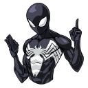 Стикер ВК Человек-Паук. Костюм Симбиот #7