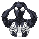 Стикер ВК Человек-Паук. Костюм Симбиот #15