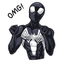 Стикер ВК Человек-Паук. Костюм Симбиот #26