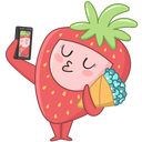 Strawberry VK sticker #44