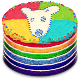 Подарок ВК Радужный торт