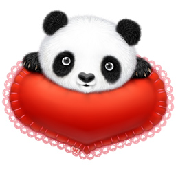 VK Gift Панда на сердце