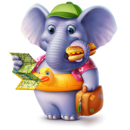 VK Gift Слон-путешественник