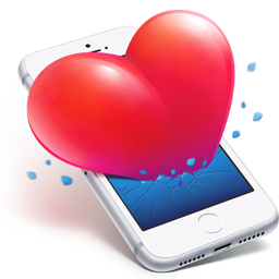 Подарок ВК Сердце со смартфоном